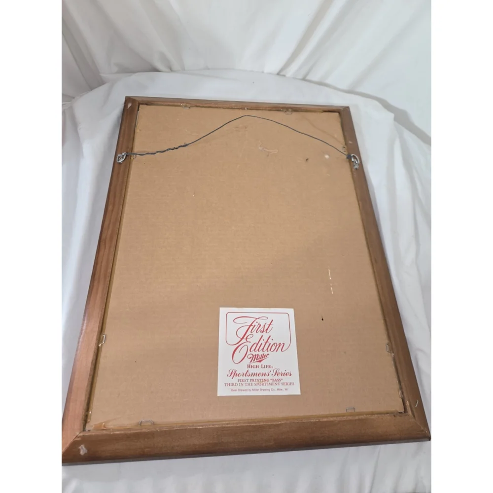 Vintage Miller High Life Minnesota Bass Mirror First Edition Sportsmen Series